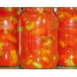 Рецепт: Консервированный болгарский перец в томатном соке