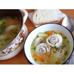 Рецепт: Суп с ленивыми пельменями
