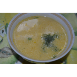 Рецепт: Крем-суп из кабачков с помидором