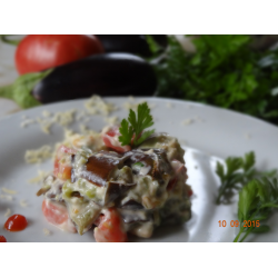 Рецепт: Теплый салат из баклажан