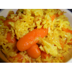 Рецепт: Рис с морковью, куркумой и шафраном