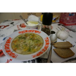 Рецепт: Суп куриный с овощами и имбирем