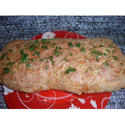 Рецепт: Хлеб с Адыгейским сыром из цельнозерновой муки с отрубями