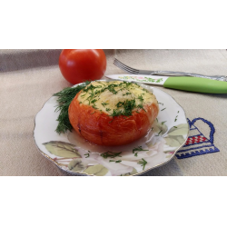 Рецепт: Яичница в помидоре из духовки