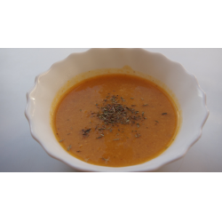 Рецепт: Крем-суп с тыквой и помидорами