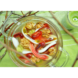 Рецепт: Десерт "Суп с червями, лягушками, змеями и мозгами"