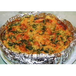 Рецепт: Филе тилапии, запеченное с картофелем