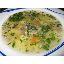 Рецепт: Рисовый суп на говяжьем бульоне