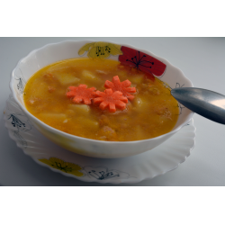 Рецепт: Гороховый суп с копчеными крылышками