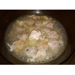 Рецепт: Суп с фрикадельками и яйцом по-сибирски