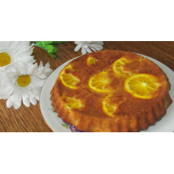 Рецепт: Перевернутый апельсиновый пирог