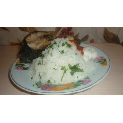Рецепт: Жареная сельдь с отварным рисом