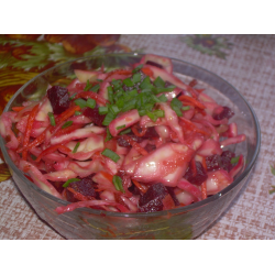 Рецепт: Салат из капусты и свеклы по-корейски