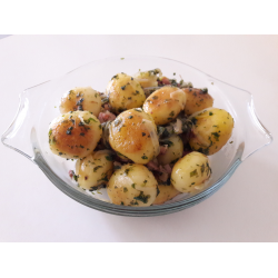 Рецепт: Картошка "Румяная" с беконом и луком