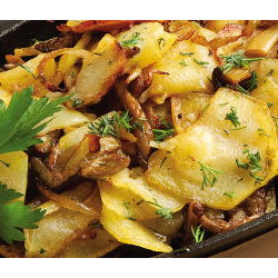 Рецепт: Картофель с вешенками