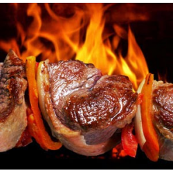 Рецепт: Мясо жаренное на вертеле Зате
