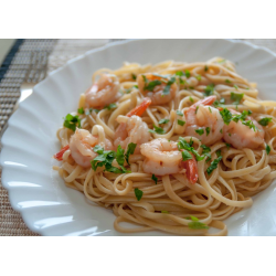 Рецепт: Спагетти с креветками
