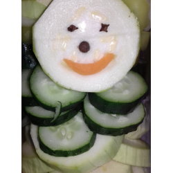 Рецепт: Овощное ассорти на зиму "Зеленые колечки"