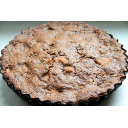 Рецепт: Овсяный пирог с какао и яблоками