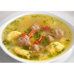 Рецепт: Суп с фрикадельками и клецками