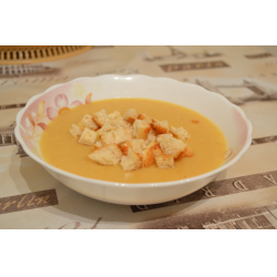 Рецепт: Сливочный суп с чесноком или крем-суп с чесноком из гороха