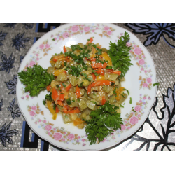 Рецепт: Рагу из кабачков с зеленым горошком