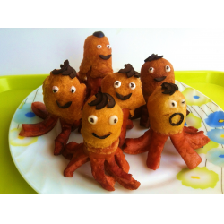 Сосиски детям — осьминоги