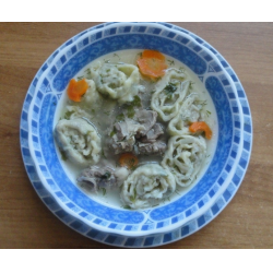 Рецепт: Суп с бараниной с острыми галушками
