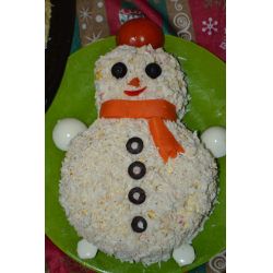 Рецепт: Салат "Снеговик" на Новый год