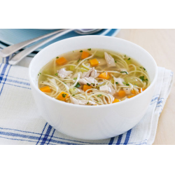 Рецепт: Легкий суп из вермишели и потрошков