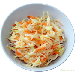 Салат из капусты с луком, морковью и уксусом - пошаговый фоторецепт