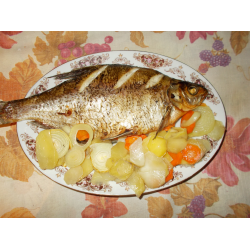 Рыба на картофельной подушке