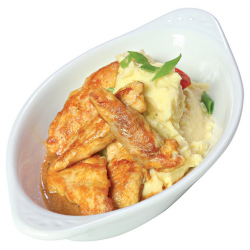 Рецепт: Куриное филе с картофелем в сливочном соусе