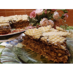 Нежный печёночный торт с грибами