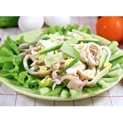 Салат с кальмарами и свежим огурцом рецепт – Паназиатская кухня: Салаты. «Еда»