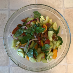 Рецепт: Салат из свежих овощей "Летний"