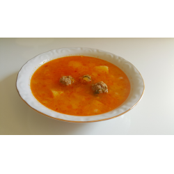 Рецепт: Золотой суп с фрикадельками