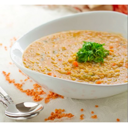 Рецепт: Густой суп из красной чечевицы