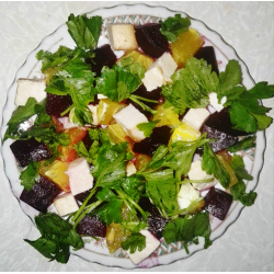 Рецепт: Легкий праздничный салатик на Новый год и Рош ашана