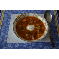 Рецепт: Постный фасолевый суп