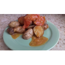 Рецепт: Запеченный картофель с томатным соусом