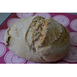 Рецепт: Пшеничный хлеб на закваске с кунжутом