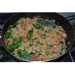 Рецепт: Рис с овощами и мясом