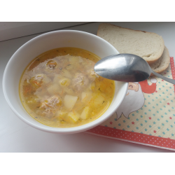 Рецепт: Суп со свиными шариками