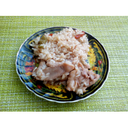 Рецепт: Курица с рисом и томатами в собственном соку