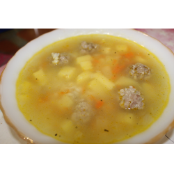 Рецепт: Суп с крупами и фрикадельками