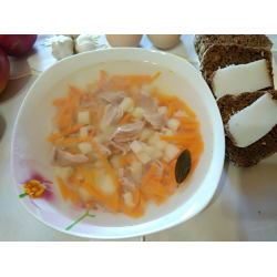 Рецепт: Суп с мясом говядины и вермишелью