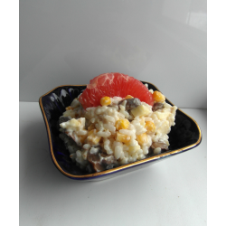 Рецепт: Салат с рисом и грибами "Китайский вояж"