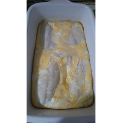 Рецепт: Рыба телапия запеченая в омлете (диетический вариант)