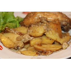 Рецепт: Курица с картофелем в соевом соусе